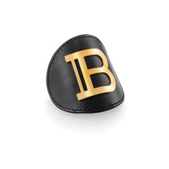 Balmain Genuine Leather Hair Clip Gold plaukų segtukas