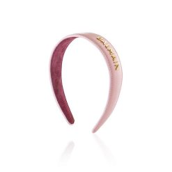 Balmain Genuine Leather Headband Pink lankelis