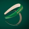 BALMAIN HAIR ādas matu stīpiņa / Leather Headband Green & Gold FW22 - Image 4