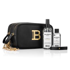 BALMAIN HAIR signature somiņa / Signature Pouch Black & Gold FW22