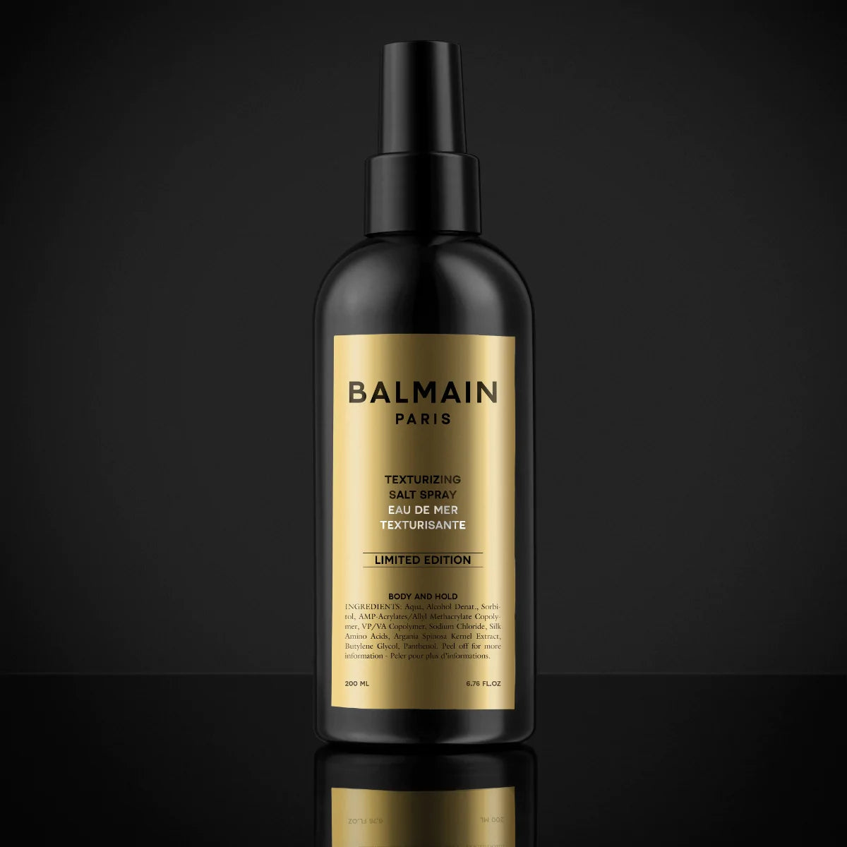 BALMAIN HAIR veidošanas sprejs matiem / LE Texturizing Salt Spray 200ml Gold & Black - Image 2