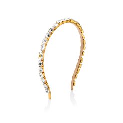 BALMAIN HAIR matu lociņš / Crystal Eclat Headband, Silver & Gold FW23