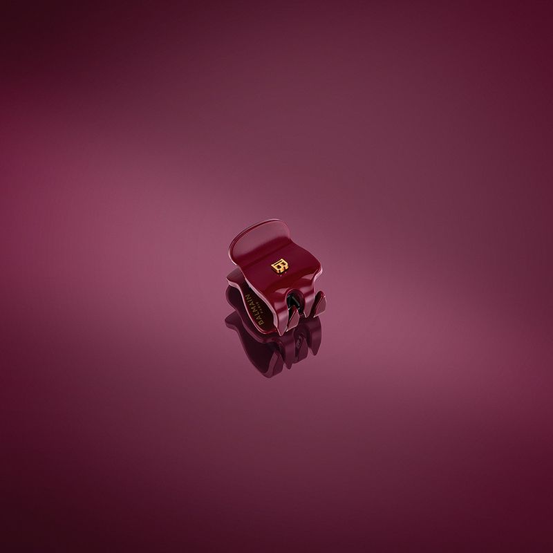 BALMAIN HAIR matu sprādze krabi Velvet Burgundy XS / Pince à Cheveux Velvet Burgundy XS - Image 2
