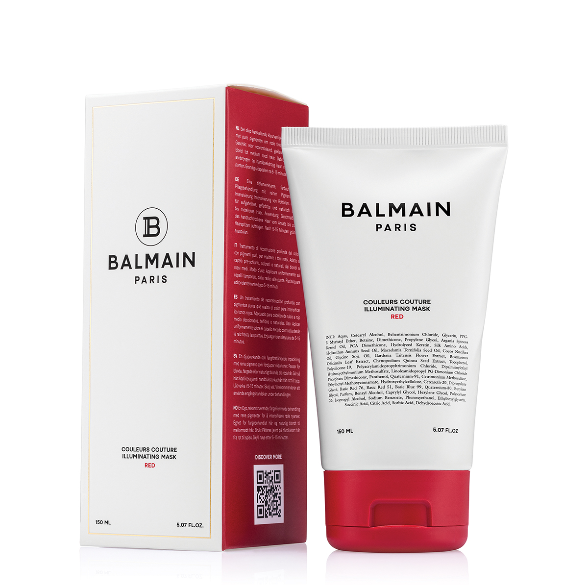 BALMAIN HAIR tonizējoša matu maska sarkana / Illuminating Red Hair Mask 150ml