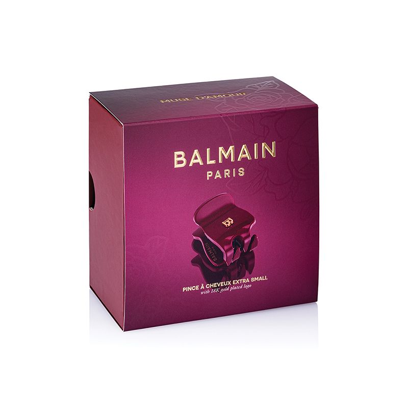 BALMAIN HAIR matu sprādze krabi Velvet Burgundy XS / Pince à Cheveux Velvet Burgundy XS - Image 5