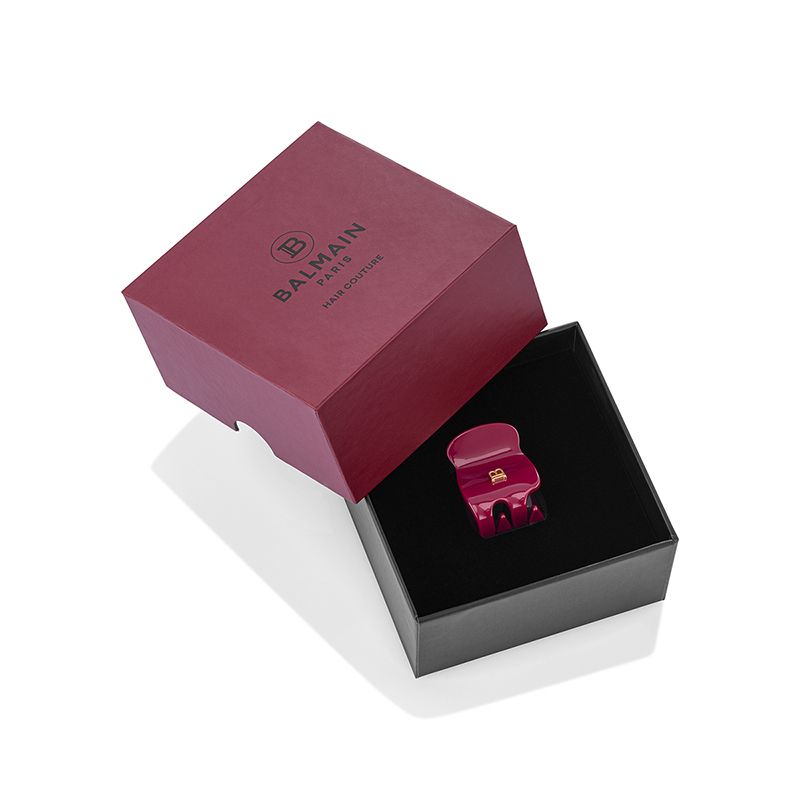 BALMAIN HAIR matu sprādze krabi Velvet Burgundy XS / Pince à Cheveux Velvet Burgundy XS - Image 4