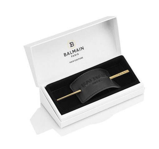 BALMAIN HAIR Melna Ādas Matu Barete - Image 2