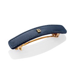 Muse de la Féte - Leather Barrette Cosmic Sapphire Large Limited Edition
