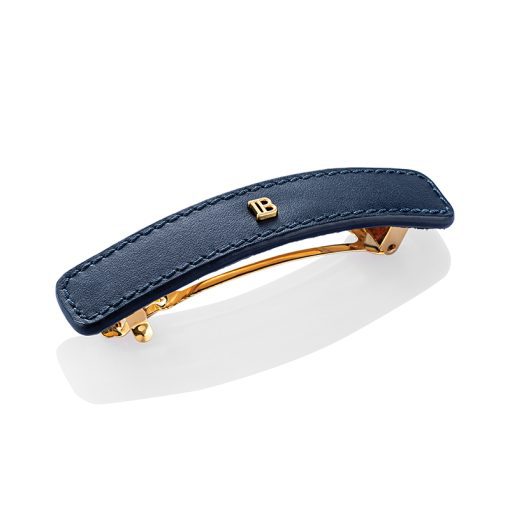 Muse de la Féte - Leather Barrette Cosmic Sapphire Large Limited Edition