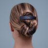 BALMAIN HAIR  ādas matu sprādze "Cosmic Sapphire" krāsā / LE Muse de la Fête Leather Barrette Cosmic Sapphire Large Limited Edition - Image 2