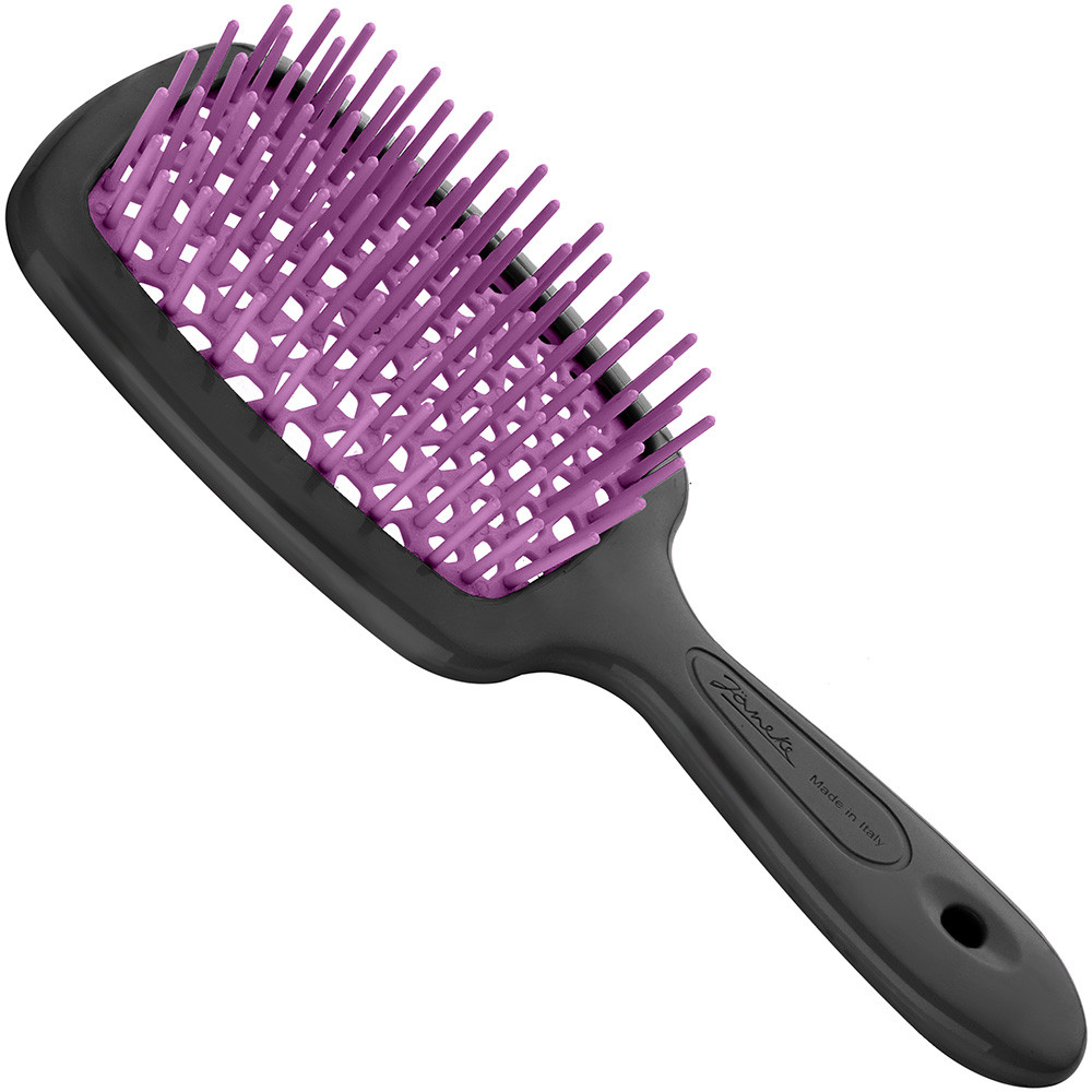 JANEKE SUPERBRUSH Pret mezgliem paredzēta matu suka, divu krāsu MINI / Detangling Brush 2 - colors SMALL