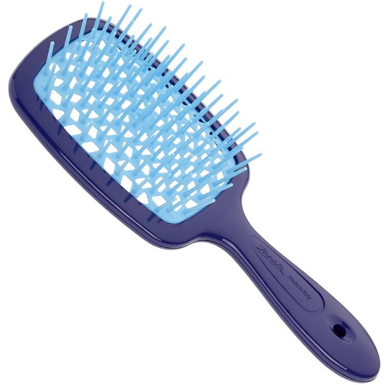 JANEKE SUPERBRUSH Pret mezgliem paredzēta matu suka, divu krāsu / Detangling Brush 2 - Colors