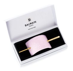 Alternative view of BALMAIN HAIR Rozā kristāla matu sprādze ar zelta pārklājumu / Pink Crystal Hair Barrette Gold plated hair pin