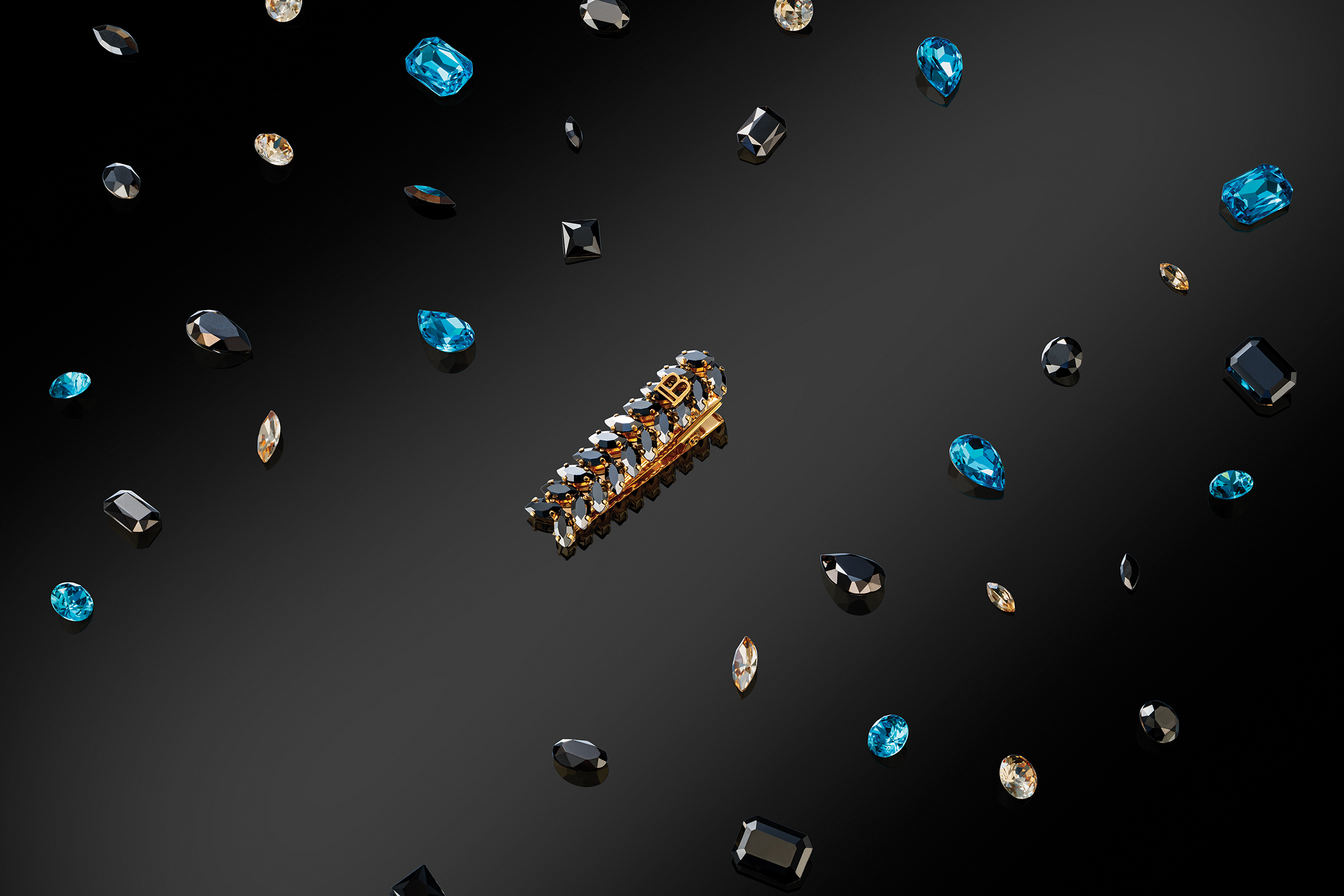BALMAIN HAIR Locks of Legacy matu sprādze / Midnight Black Crown Barrette - Image 2