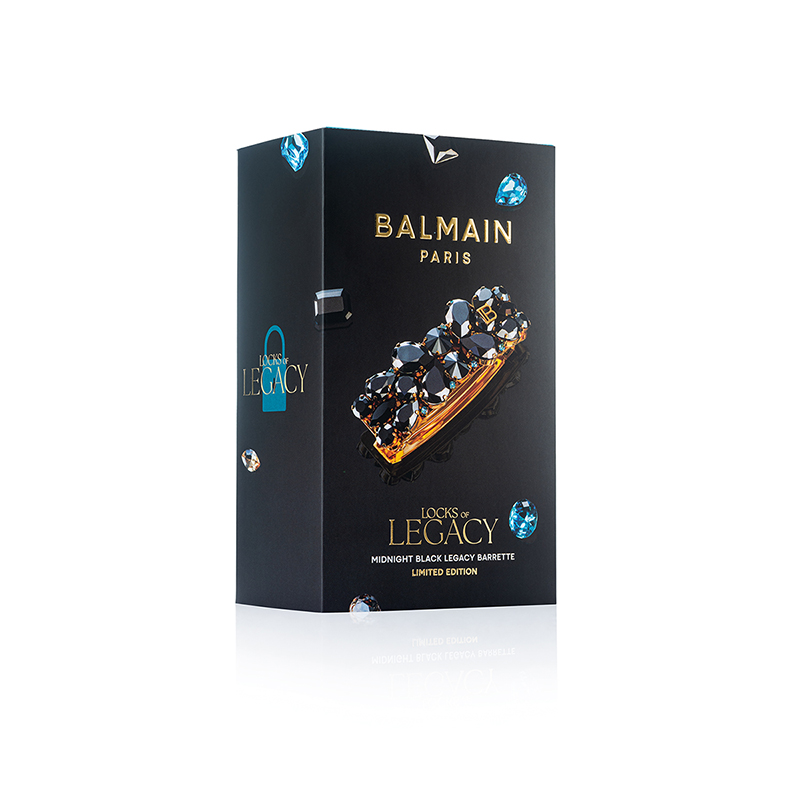 BALMAIN HAIR Locks of Legacy Midnight Black Legacy Crown Barrette matu sprādze - Image 3