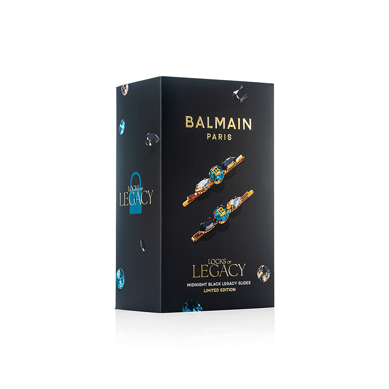 BALMAIN HAIR Locks of Legacy matu sprādžu duets / Midnight Black Legacy Slides Duo - Image 3