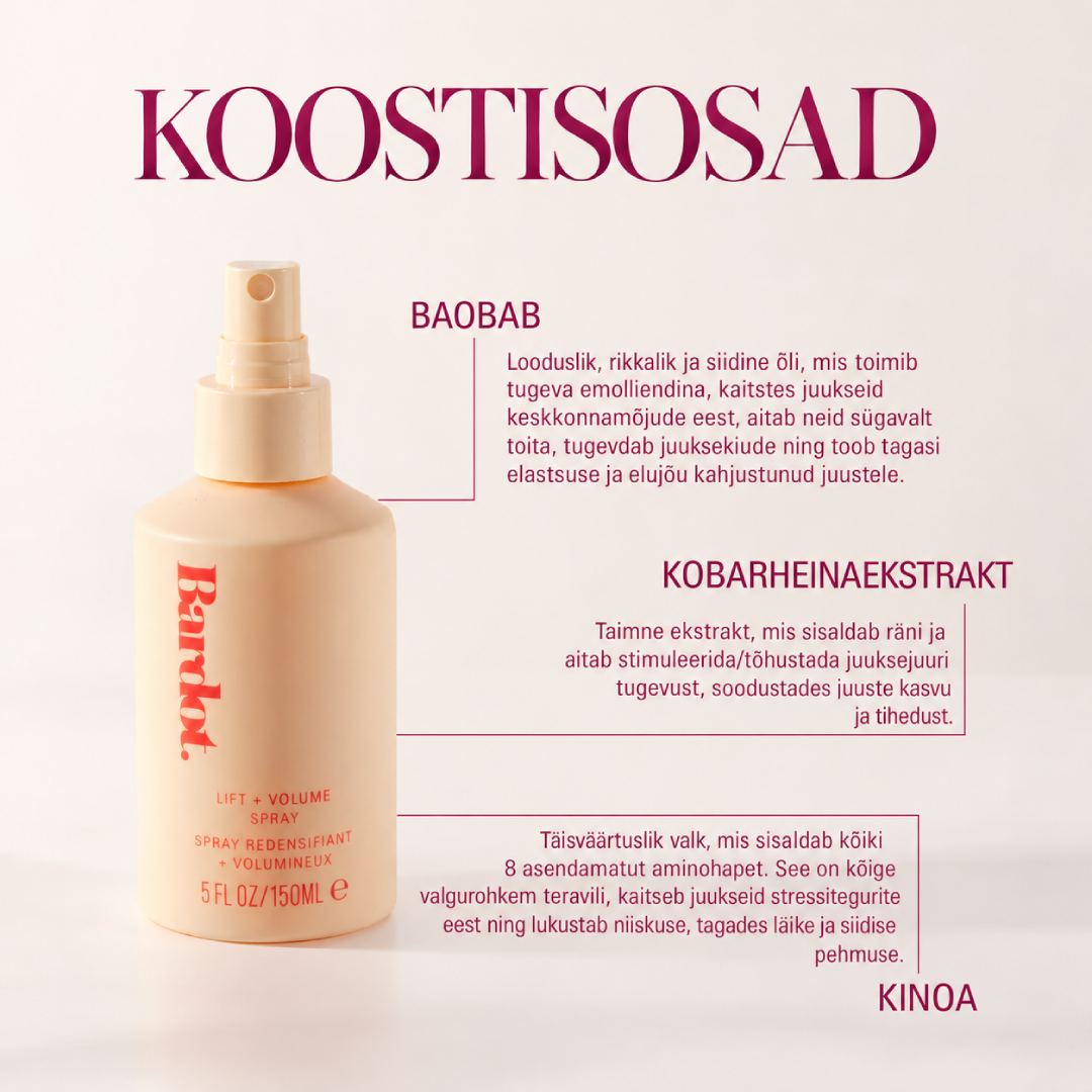 BARDOT Lift & Volume Spray / Matu kuplumu un apjomu piešķirošs sprejs 150ml - Image 4